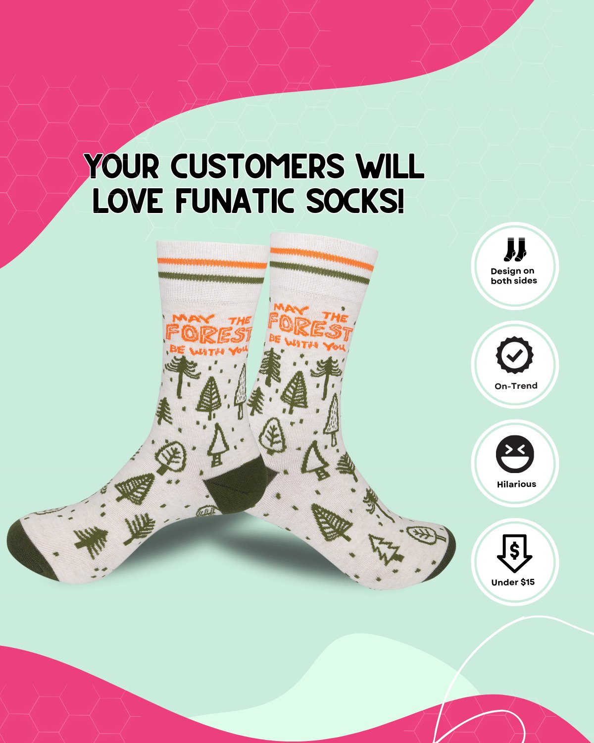 May the Forest Be With You Socks | Unisex Sock | Nature Sock - HER Home Design Boutique